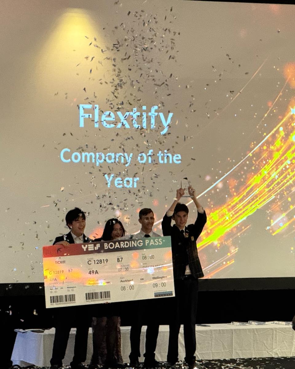 The founding team on stage receiving Company of the Year